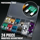 24pcs/set Big Maxi Blade Fuse Assortment Set Car Truck RV Electrical Fu GEL