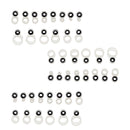 42pcs Fishing Rod Guide DIY Rod Repair Kit Rod Building Silicone Ring