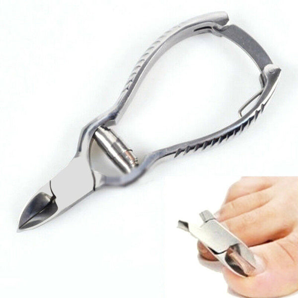 Toe Nail Clipper Cutter Steel Heavy Duty Barrel Spring Free Cuticle Nipper SP