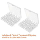 50 Pcs Sewing Machine Bobbins with Case for Brother Singer Janome Kenmore S2K1