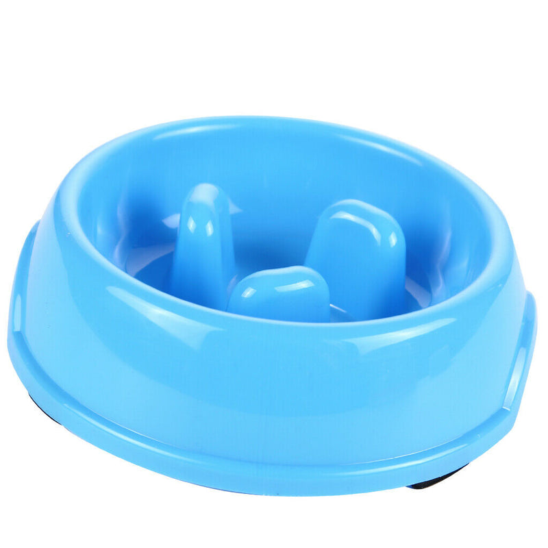 Interactive Dog Slow Feeder Anti-gulping Bowl Non Slip Food Maze--Blue