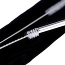 8pcs Metal Straight Bend Drinking Straws Silicone Tip with 2pcs Cleaner Brush %a