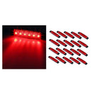 20Pcs Amber 6-LED Side Marker Indicator Lights Trailer Vehicles 12V Red