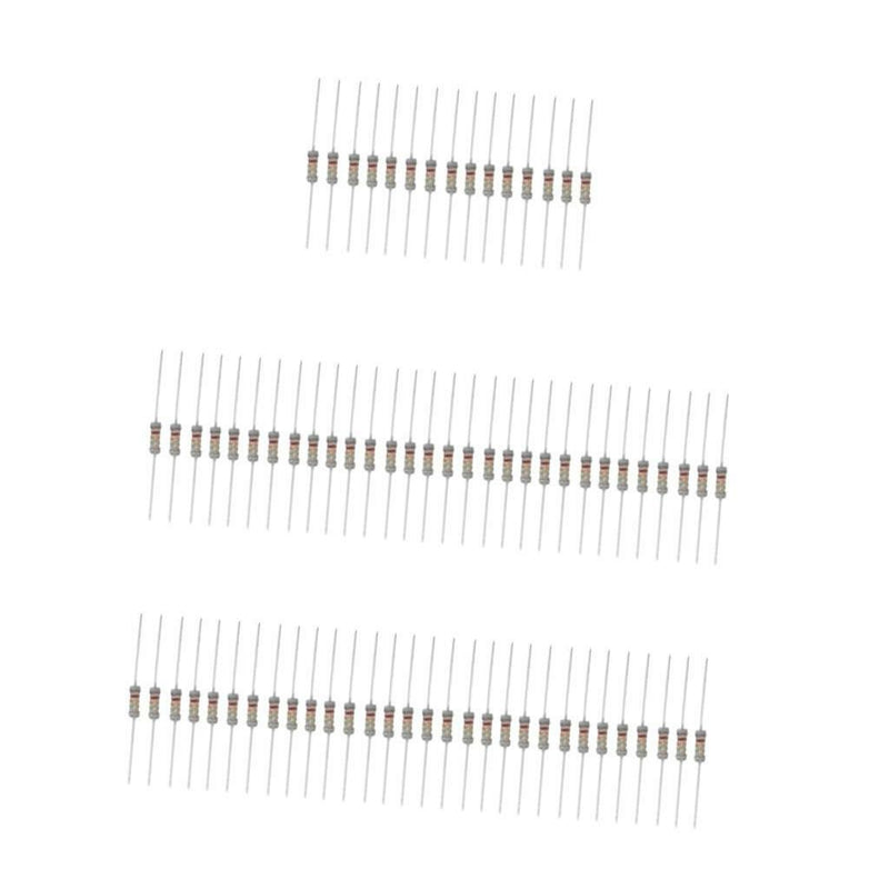 75pcs 3W 0.1-20 ohm + 300pcs 2W 0.1-750 ohm Carbon Film Resistors