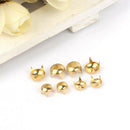 100 pcs Metal Rivet Nail DIY Accessories 6mm Round leather clothing Punk Go N2F3