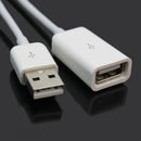 White USB 2.0 Male to Female Extension Adapter Cable Cord 1m For Lapotop PC JJZ