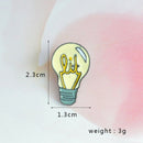 Brooches And Pins Cartoon Light Bulb Pins Backpack Shirt Jeans Decorative W