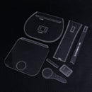 7x Leather Craft Shoulder Bag Handbag Clear Acrylic Pattern Stencil DIY Tool Kit