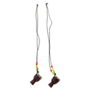 2 Pcs Djembe Pendant African Drum Jewelry Necklace for Children Gift E
