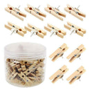 Push Pins With Wooden Clips 50Pcs Thumbtacks Pushpins Creative Paper Clips