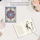 DIY Mandala Special Shaped Diamond Painting 50 Pages A5 Sketchbook Notebook
