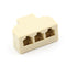 1PC RJ11 Splitter 3 Way Adapter 1 M to 3 F RJ-11 6P4C Phone Jack Splitter NTM&