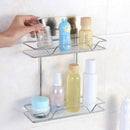 Double Layer Bathroom Organizer Stainless Steel Storage Shelf Kitchen Bathr