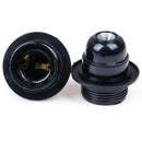 2PCS Black Period Style Screw E27 LED Light Bulb Lamp Holder Base Socket FT