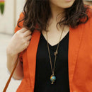 Globe Telescope Celebrity Bronze Long Chain Pendant Necklace Jewelry Chain gift