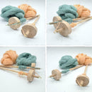 1pcs Beginners Drop Spindle Top Whorl Yarn Spin Hand Carved Wooden Tool Gif Q2H3