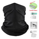 Seamless Cycling Face Cover Sport Scarf Headscarf Headwear Balaclava Black
