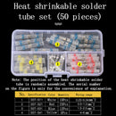 50 Pcs Heat Shrink Tube Terminals Waterproof Shrinkage Solder Sleeve Tube FT