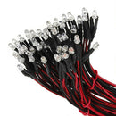 10 pcs 12V 20cm LED Pre wired 3mm white C8U8