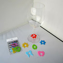 6pcs Silicone Wine Glass Cup Marker Labels Recognizer Party Drinker Marker JR