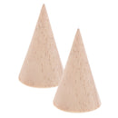 2x Painted Plain Wooden  Cone Display Stand Jewelry