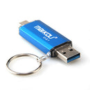 2 In 1 USB 3.0+ Type C OTG Flash Drive Memory Stick U Disk Blue 128GB