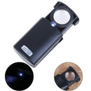 Mini Folding Loupe Magnifier Glass LED Lens Loupe Jewelry Watch Repair Tool ME