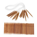 93pcs Bamboo Straight Circular Knitting Needle Crochet Hook Weave Set 2-10mm