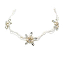 Glitter Natural Pearls Rhinestone Headband Head Chain Wedding Party Headwear
