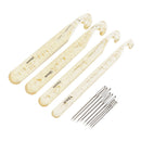 4 Sizes Large Chunky Crochet Hooks Needle with Big Eye Needle Knitting Tools
