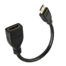 Universal Black Micro HDMI Male To HDMI Female Converter Adapter Cable Cord