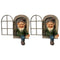 2pc Elf Out The Door Tree Hugger Garden Peeker Yard Art Whimsical Tree Sculpture