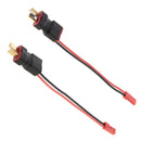 2pcs Deans T Male to Female Connector Adapter with Male JST Lead Wire 5 inch
