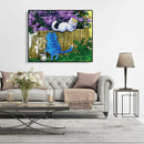 Painting By Numbers Kit DIY Drawing Cat Hand Painted Canvas Oil Art Picture