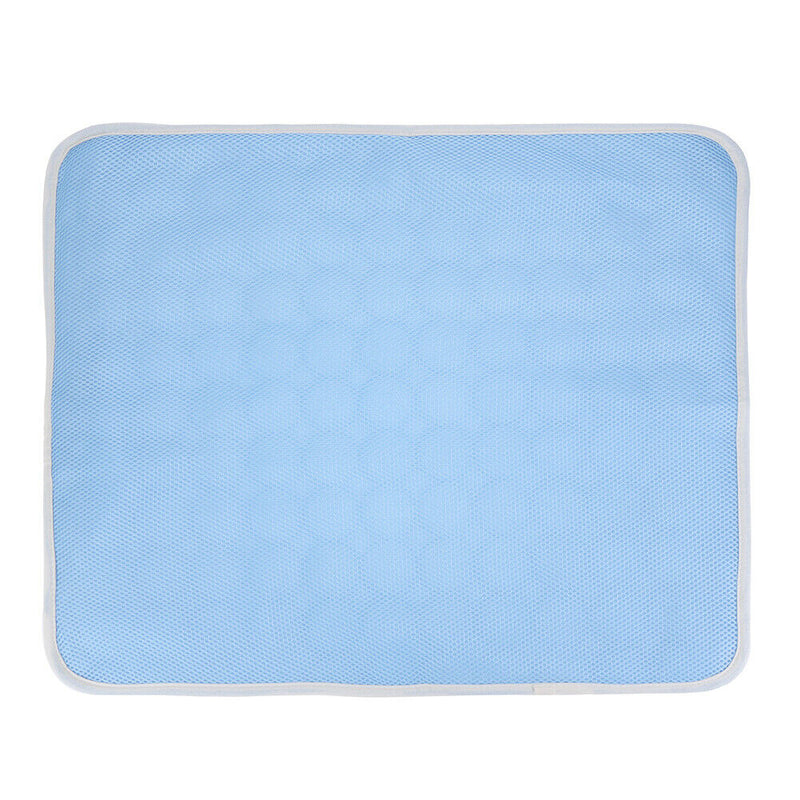 Summer Pet Cooling Ice Mat Cat Dog Sleeping Blanket Cushion (Sky Blue M) A