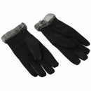 Men's non-slip thermal winter sports leather gloves Tactile display Gloves