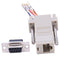 5X(RS232 DB9 Female to RJ45 Female F/F Modular Adapter Connector I1Y5)