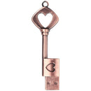 USB 2.0 Metal USB Pen Drive Pure Copper Heart USB Flash Drive Key (Copper,  L5D1