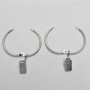 12pcs Round Metal Curtain Pole Rings with Strong Clips Shower Curtain Rings Clip