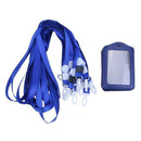 10Pcs PU Leather Pocket ID Card Pass Badge Holders Case With Neck Strap Lan Q6Q4