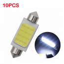 10pcs White LED Interior Package Kit 36mm Map Dome License Brake Lights Bulb 12V