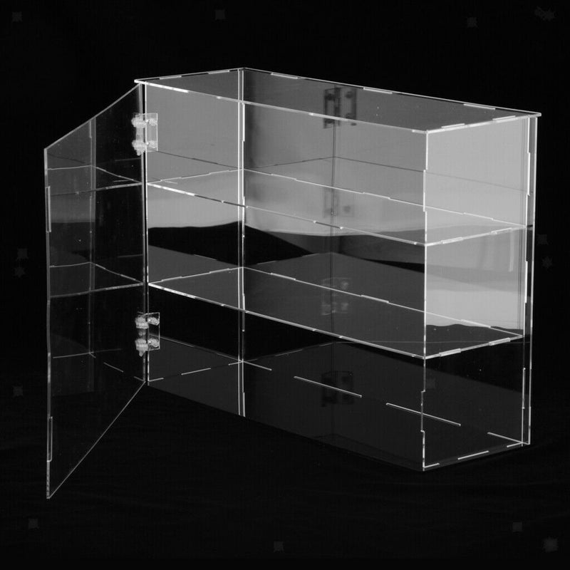 3-Tier Acrylic Display Case Makeup Perfume Mini Figures Dustproof Box Holder