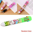 Ten Color Retractable Pen - Retro Pen Multicolor Inks Pen 10-in-1 0.5mm V6D5