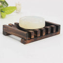 2Pcs Natural Wood Soap Tray Holder Dish Storage Bath Shower Plate Bathroom Wash