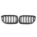 1Pair Car Matt Black Front Bumper Kidney Grille for Bmw 3-Series E90/E91 Se