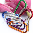 High Quality 5 Pcs Aluminium Clip Carabiner Camping Hiking Hook Keychain LJAU