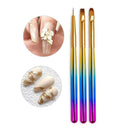 3pcs Nail Art Brush Set Nail Painting Brushes Liner Brush Nail Drawing Pen