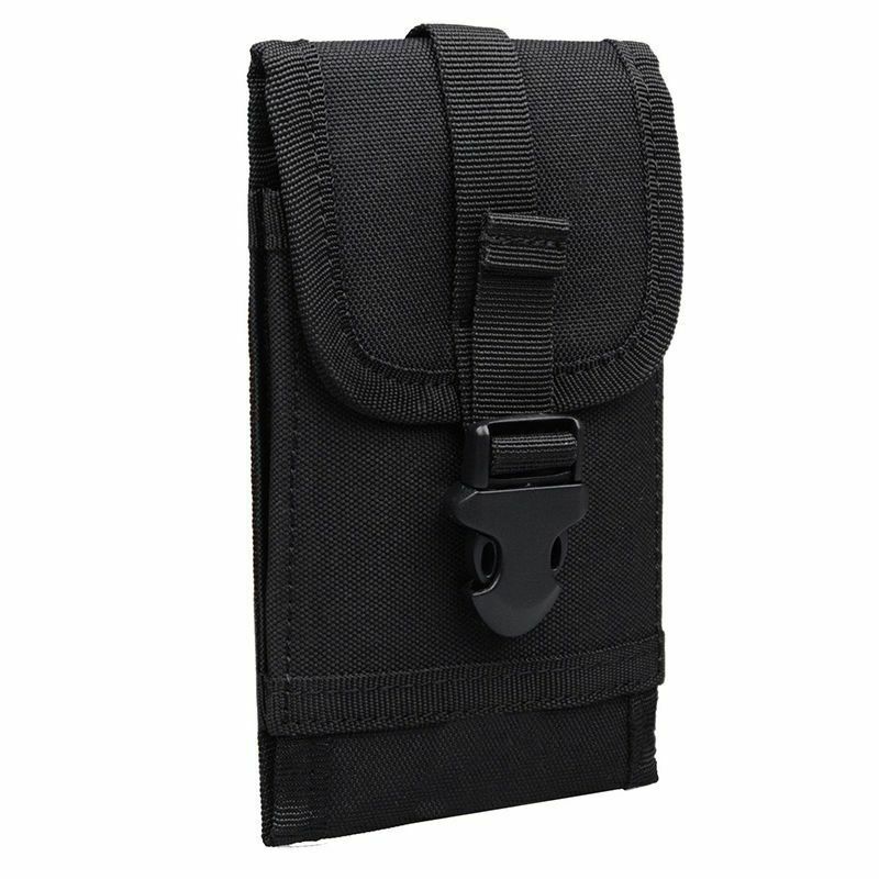 Cell Phone Pouch Case Belt Bag For Smartphone 5.5inch Black O2E7