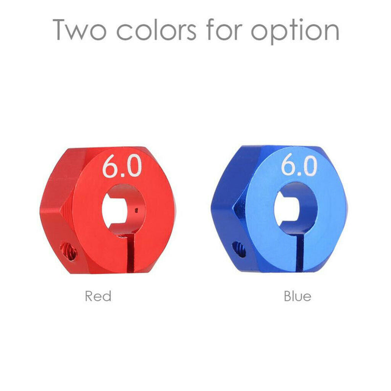 4Pcs/Set 1/10 Wheel Hex Drive 12x6mm w/ Pins Screws for Axial SCX10 HSP Blue