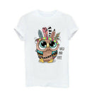 Cute Owl DIY Heat Transfer Stickers Iron-on Patch T-shirt Dresses Washable Pa BX